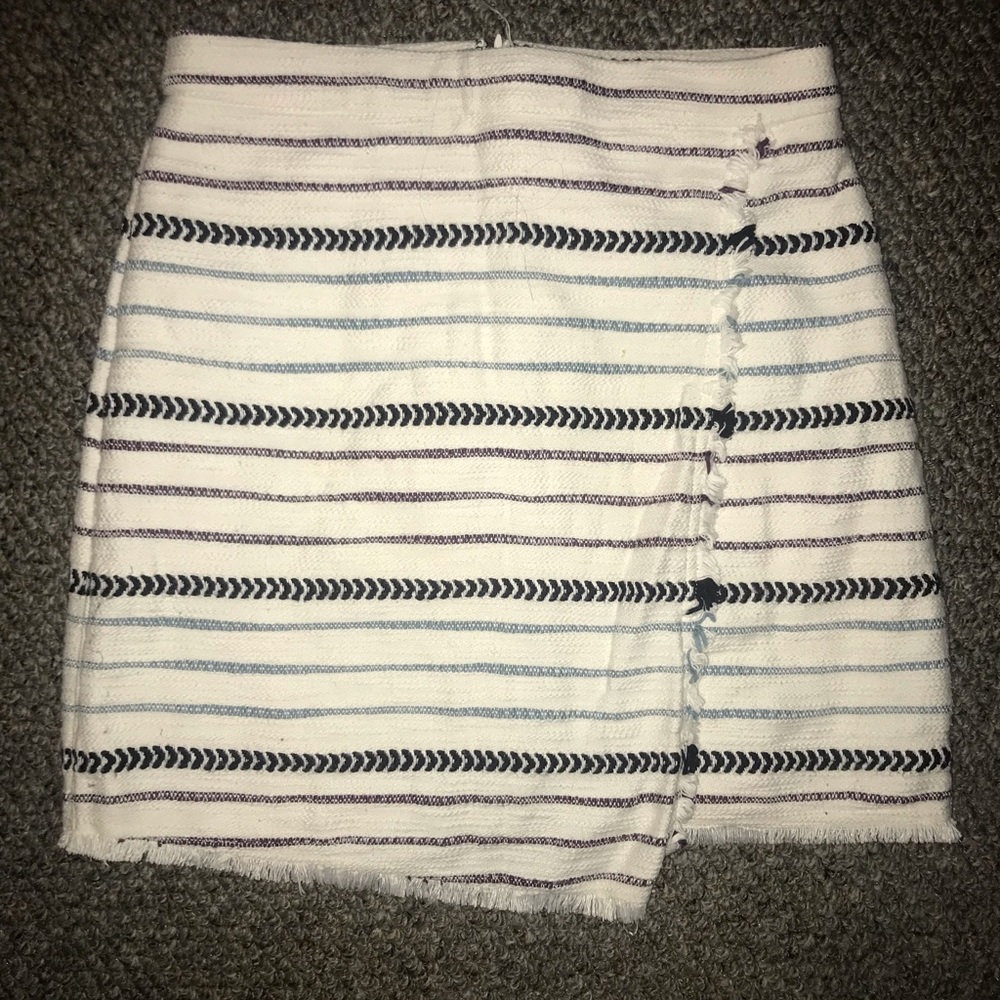 Striped wrap skirt